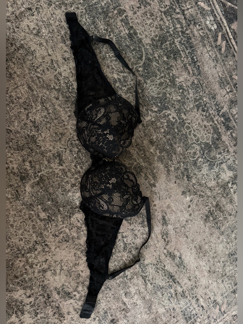 Victoria's Secret Black Lace Balconette Bra